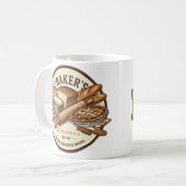 カスタマイズ可能なヴィンテージベーカーのマグカップ コーヒーマグカップ (正面左)