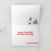 カスタマイズ可能なヴィンテージホリデーベアーズクリスマス シーズンカード (内部)