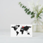 カスタマイズ可能なヴィンテージマップ名刺 名刺 (スタンド正面)