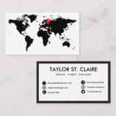 カスタマイズ可能なヴィンテージマップ名刺 名刺 (正面/裏面)