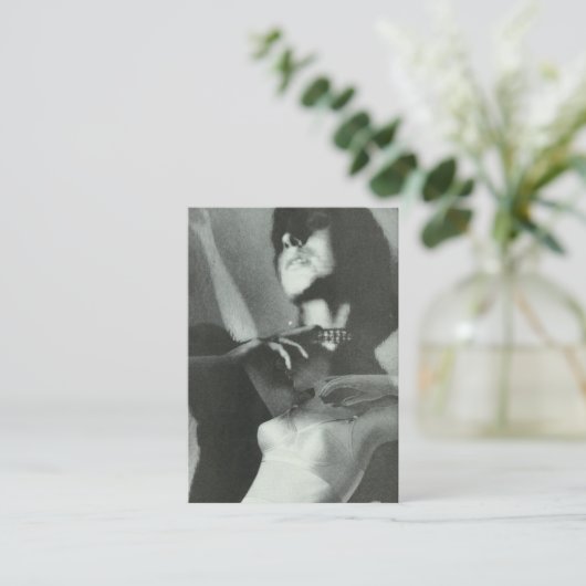 カスタマイズ可能なヴィンテージランジェリー写真 名刺 (スタンド正面)