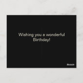 カスタマイズ可能なヴィンテージレトロ動揺してバイクもしくは自転車に乗る人 ポストカード (裏面)