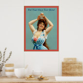 カスタマイズ可能なヴィンテージ広告ビール ポスター (キッチン)