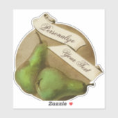 カスタマイズ可能なヴィンテージ梨フルーツスーパーマーケット シール (シート)