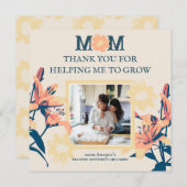 カスタマイズ可能なヴィンテージ母の日カード サンキューカード (正面/裏面)