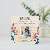 カスタマイズ可能なヴィンテージ母の日カード サンキューカード (スタンド正面)