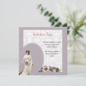 カスタマイズ可能なヴィンテージ結婚花嫁のセット – テンプレート (スタンド正面)