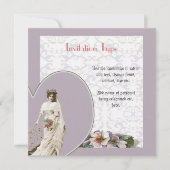 カスタマイズ可能なヴィンテージ花嫁ウェディングセット - テンプレート (正面)