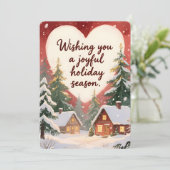 カスタマイズ可能なヴィンテージ フラット ホリデー カード (スタンド正面)