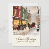 カスタマイズ可能なヴィンテージ フラット ホリデー カード (正面)