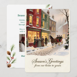 カスタマイズ可能なヴィンテージ フラット ホリデー カード