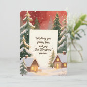 カスタマイズ可能なヴィンテージ フラット ホリデー カード (スタンド正面)