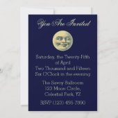 カスタマイズ可能なヴィンテージ ムーン 招待状 (裏面)