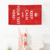 カスタマイズ可能なヴィンテージKeep Calm and Carry On 横断幕 (インサイチュ)