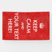 カスタマイズ可能なヴィンテージKeep Calm and Carry On 横断幕 (横)