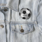 カスタマイズ可能な一流の銀製のサッカーボールボタンのバッジ 缶バッジ (インサイチュ)