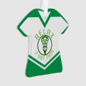 カスタマイズ可能な一流数ラクロスのTシャツのオーナメント オーナメント (正面)