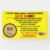 カスタマイズ可能な一般的な銃器ショーイベントの詳細アイコン 横断幕 (横)