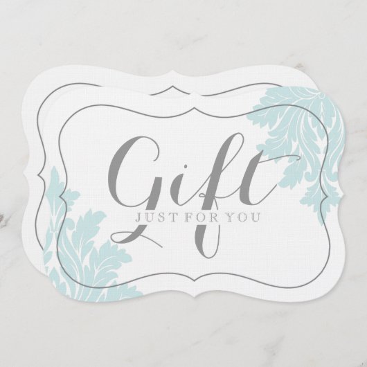 カスタマイズ可能な上品なダンスクギフト証明書 (正面/裏面)