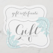 カスタマイズ可能な上品なダンスクギフト証明書 (正面/裏面)