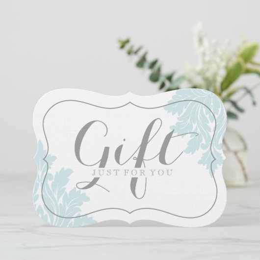 カスタマイズ可能な上品なダンスクギフト証明書 (スタンド正面)