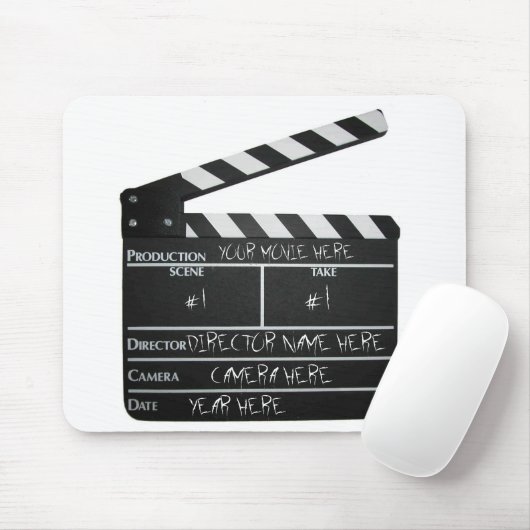 カスタマイズ可能な下見板の石板映画映画製作者のフィルム マウスパッド (マウス)