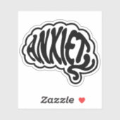 カスタマイズ可能な不安の脳 シール (シート)