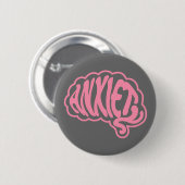 カスタマイズ可能な不安の脳 缶バッジ (正面&裏面)