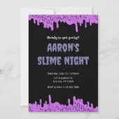 カスタマイズ可能な不気味なスライムパーティの招待状 招待状 (正面)
