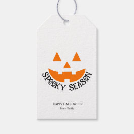 カスタマイズ可能な不気味な季節のジャック・オ・ランタン ギフトタグ