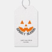 カスタマイズ可能な不気味な季節のジャック・オ・ランタン ギフトタグ (裏面)