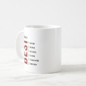 カスタマイズ可能な世界の最高の母のクリスマスチェックリスト コーヒーマグカップ (正面左)