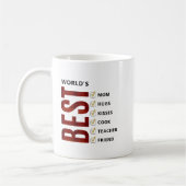 カスタマイズ可能な世界の最高の母のクリスマスチェックリスト コーヒーマグカップ (左)