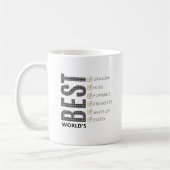 カスタマイズ可能な世界最高のの祖父チェックリスト コーヒーマグカップ (左)