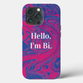 カスタマイズ可能な両性愛プライドフラグのマーブル抽象芸術 Case-Mate iPhoneケース (裏面)