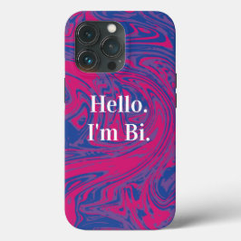 カスタマイズ可能な両性愛プライドフラグのマーブル抽象芸術 iPhone 13 PROケース