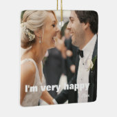 カスタマイズ可能な両面エレガントスクロール2写真 セラミックオーナメント (右)