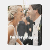 カスタマイズ可能な両面エレガントスクロール2写真 セラミックオーナメント (左)