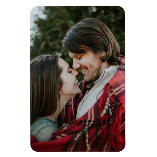 カスタマイズ可能な両面エレガントスクロール2枚の写真 マグネット (縦)