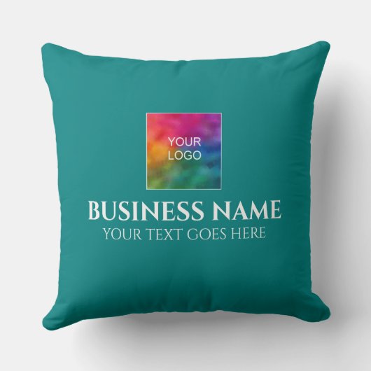 カスタマイズ可能な両面ロゴ文字スクエア クッション (裏面)