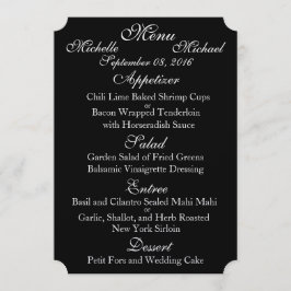 カスタマイズ可能な両面結婚メニュー メニュー