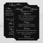 カスタマイズ可能な両面結婚メニュー メニュー (正面/裏面)