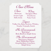 カスタマイズ可能な両面結婚メニュー メニュー (裏面)