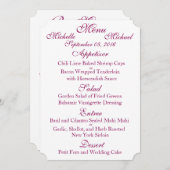 カスタマイズ可能な両面結婚メニュー メニュー (正面/裏面)