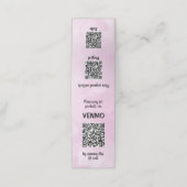 カスタマイズ可能な両面3つのQRコード水色 ロイヤリティカード (外部開封)