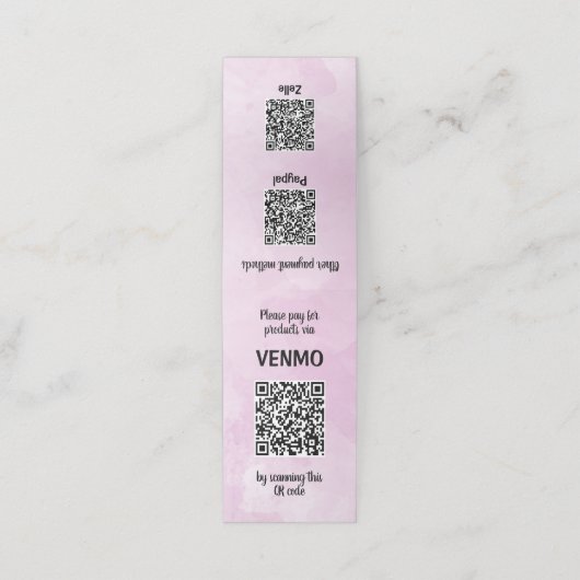 カスタマイズ可能な両面3つのQRコード水色 ロイヤリティカード (外部開封)