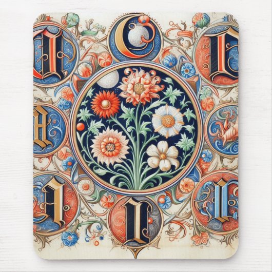 カスタマイズ可能な中世の照明 マウスパッド (正面)