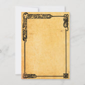 カスタマイズ可能な中世ケルト族の花の招待 招待状 (裏面)