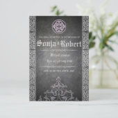 カスタマイズ可能な中世ケルト結婚式招待状pk 招待状 (スタンド正面)