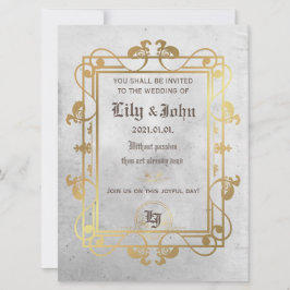 カスタマイズ可能な中世コンクリート(&C) 招待状